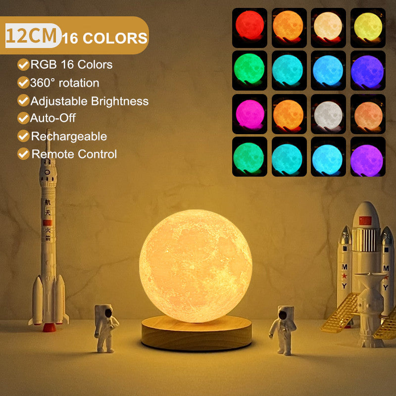 Magnetic Floating 3D Moon Lamp - Levitating LED Night Light with Touch Controlll