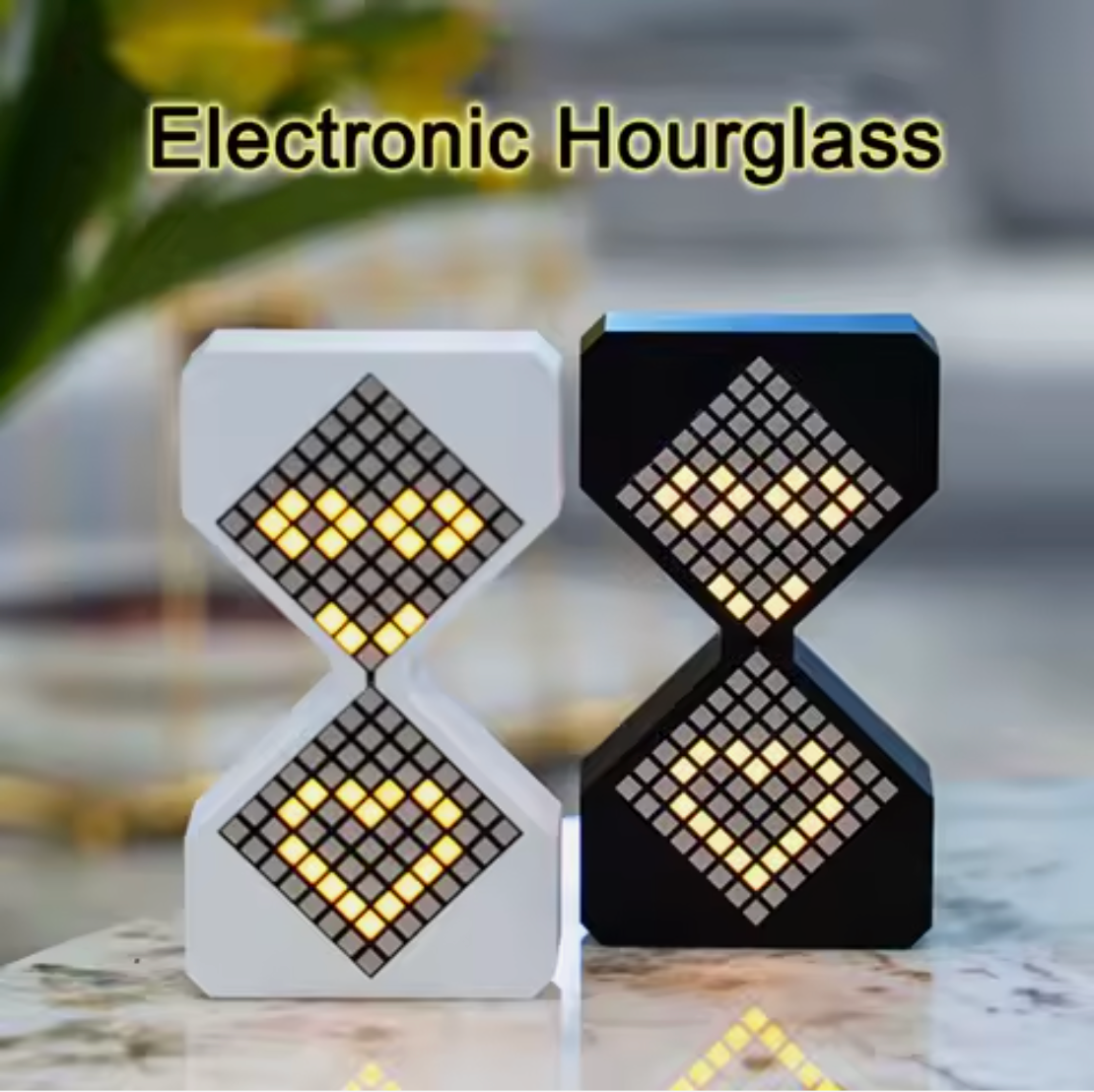 LED Hourglass Night Light ⏳ – Gravity Induction Multi-Color Lamp