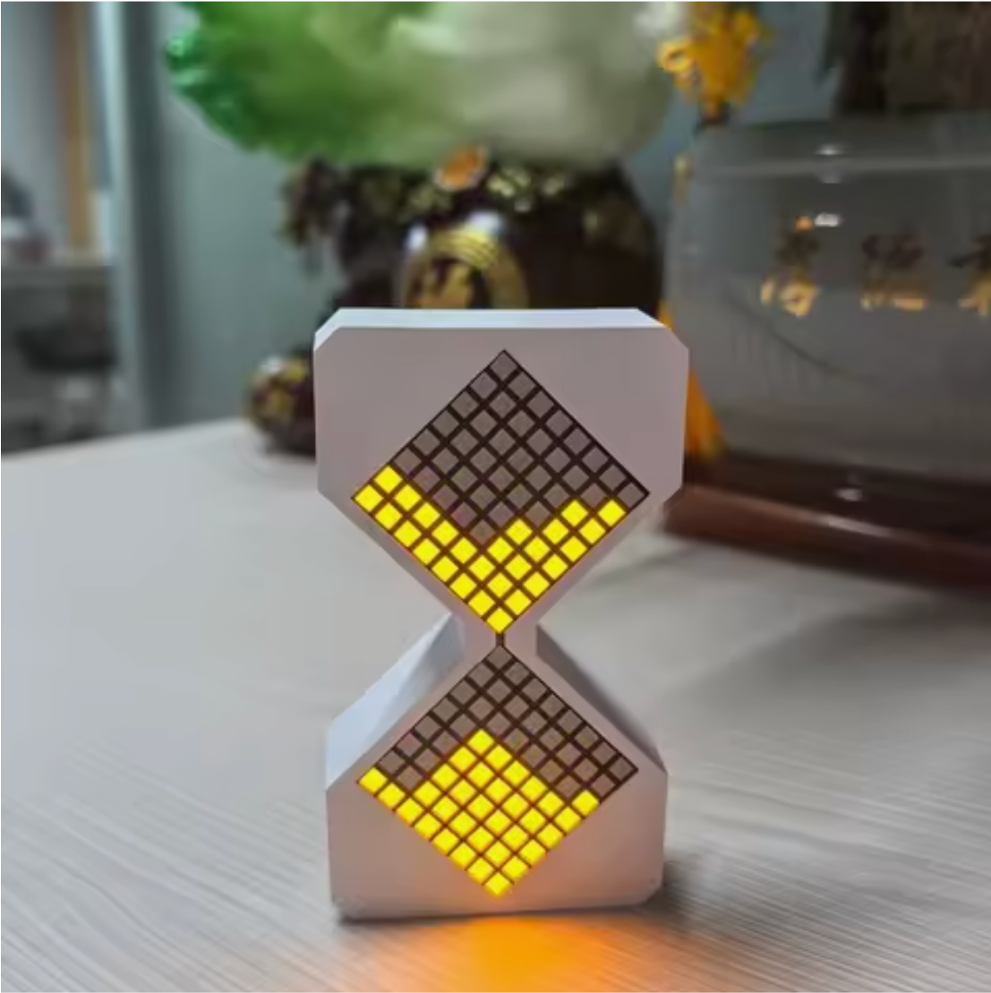 LED Hourglass Night Light ⏳ – Gravity Induction Multi-Color Lamp