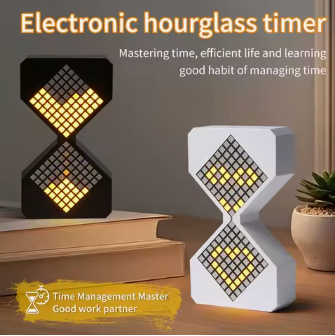 LED Hourglass Night Light ⏳ – Gravity Induction Multi-Color Lamp