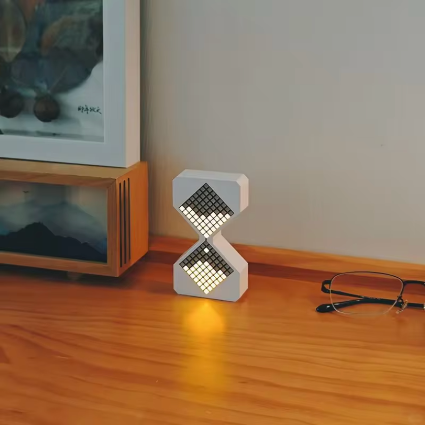 LED Hourglass Night Light ⏳ – Gravity Induction Multi-Color Lamp