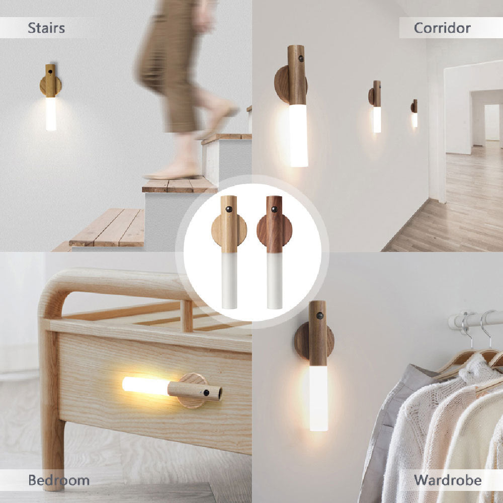 Magnetic Motion Sensor LED Night Light – Wireless USB Rechargeable Lamp for Home & Cabinet