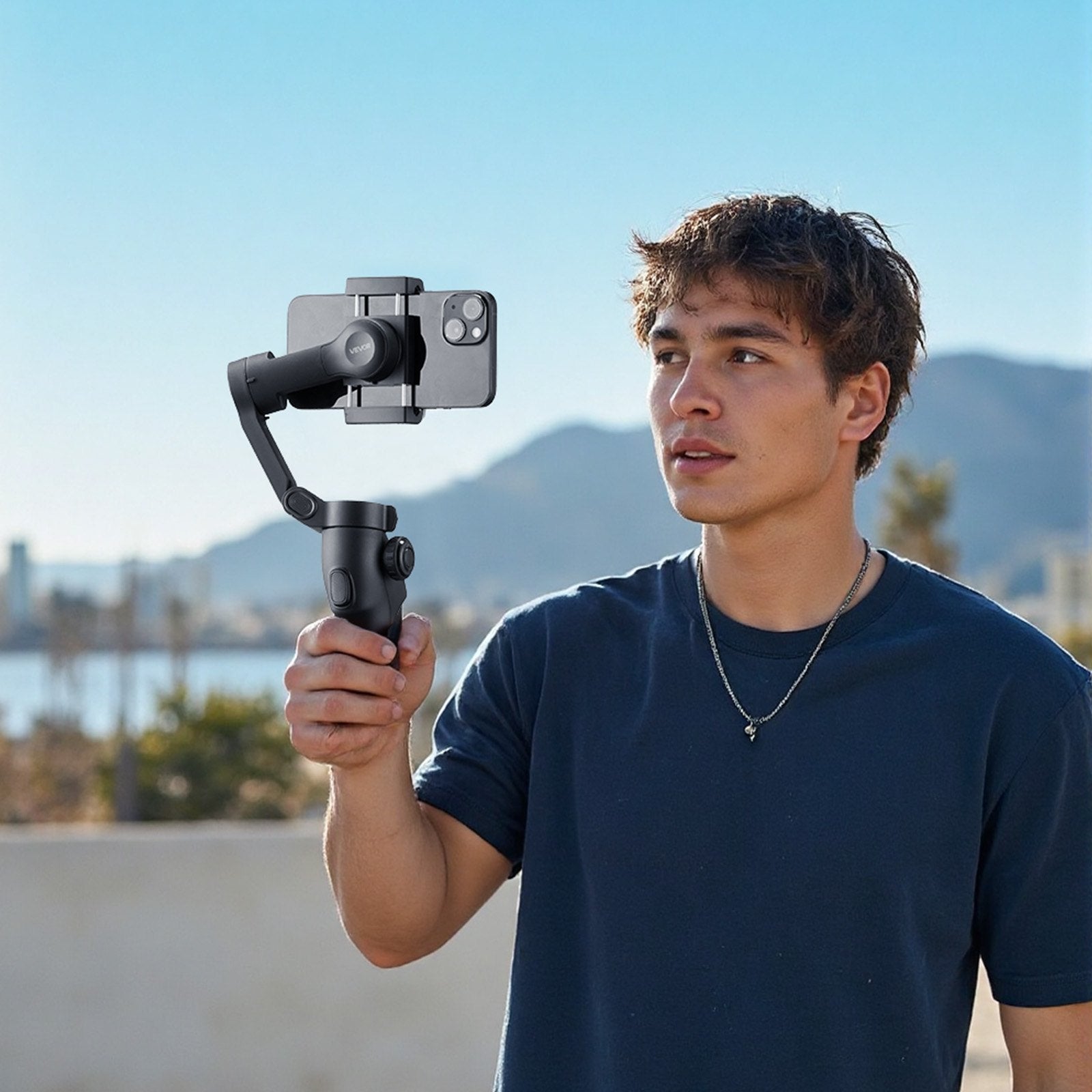 3-Axis Smartphone Gimbal Stabilizer - Foldable Phone Holder for iPhone & Android