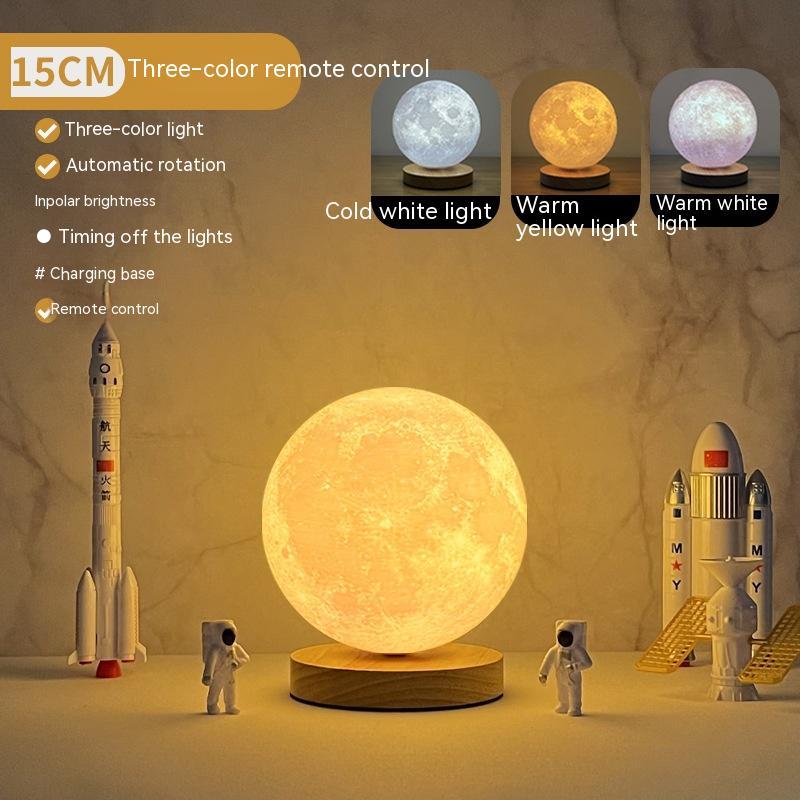 Magnetic Floating 3D Moon Lamp - Levitating LED Night Light with Touch Controlll