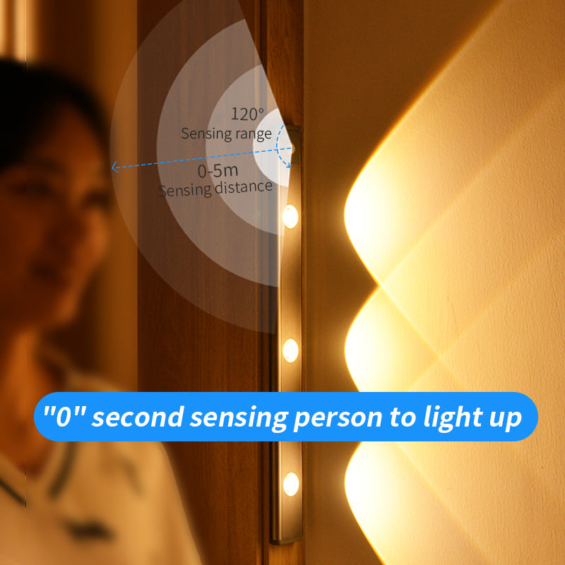 Rechargeable Motion Sensor LED Cabinet Light – Magnetic, Dimmable, Easy Installation