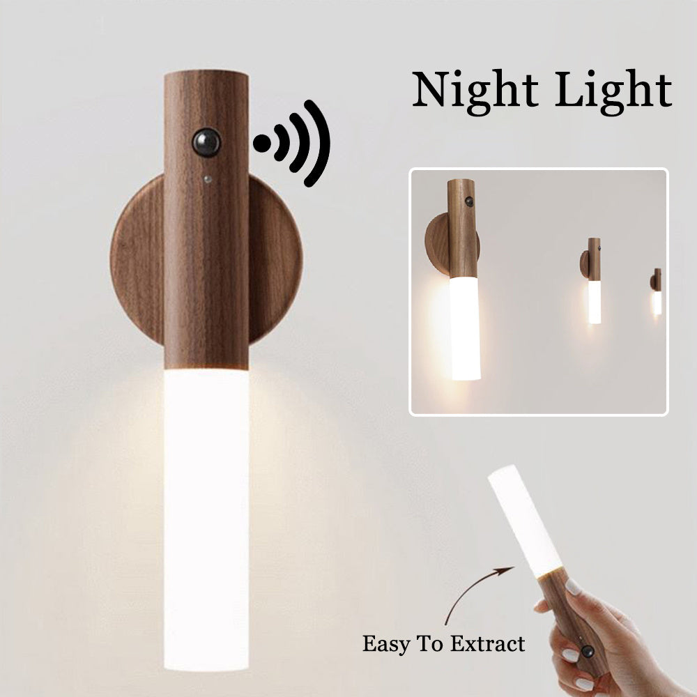 Magnetic Motion Sensor LED Night Light – Wireless USB Rechargeable Lamp for Home & Cabinet