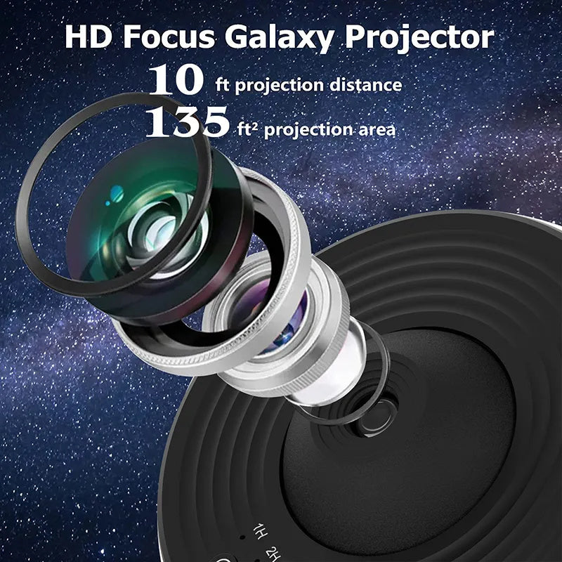 Galaxy Star Projector Lamp – 360° Rotating Night Light for Kids & Home Decor