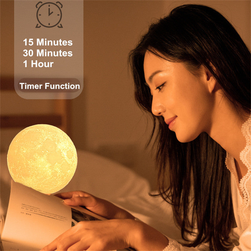 Magnetic Floating 3D Moon Lamp - Levitating LED Night Light with Touch Controlll