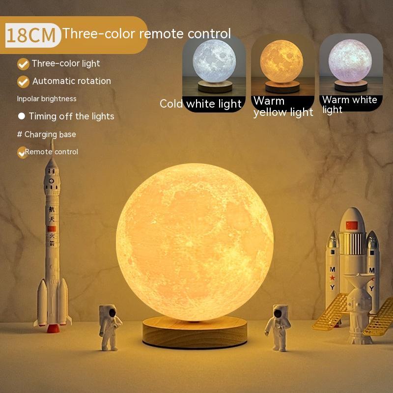 Magnetic Floating 3D Moon Lamp - Levitating LED Night Light with Touch Controlll