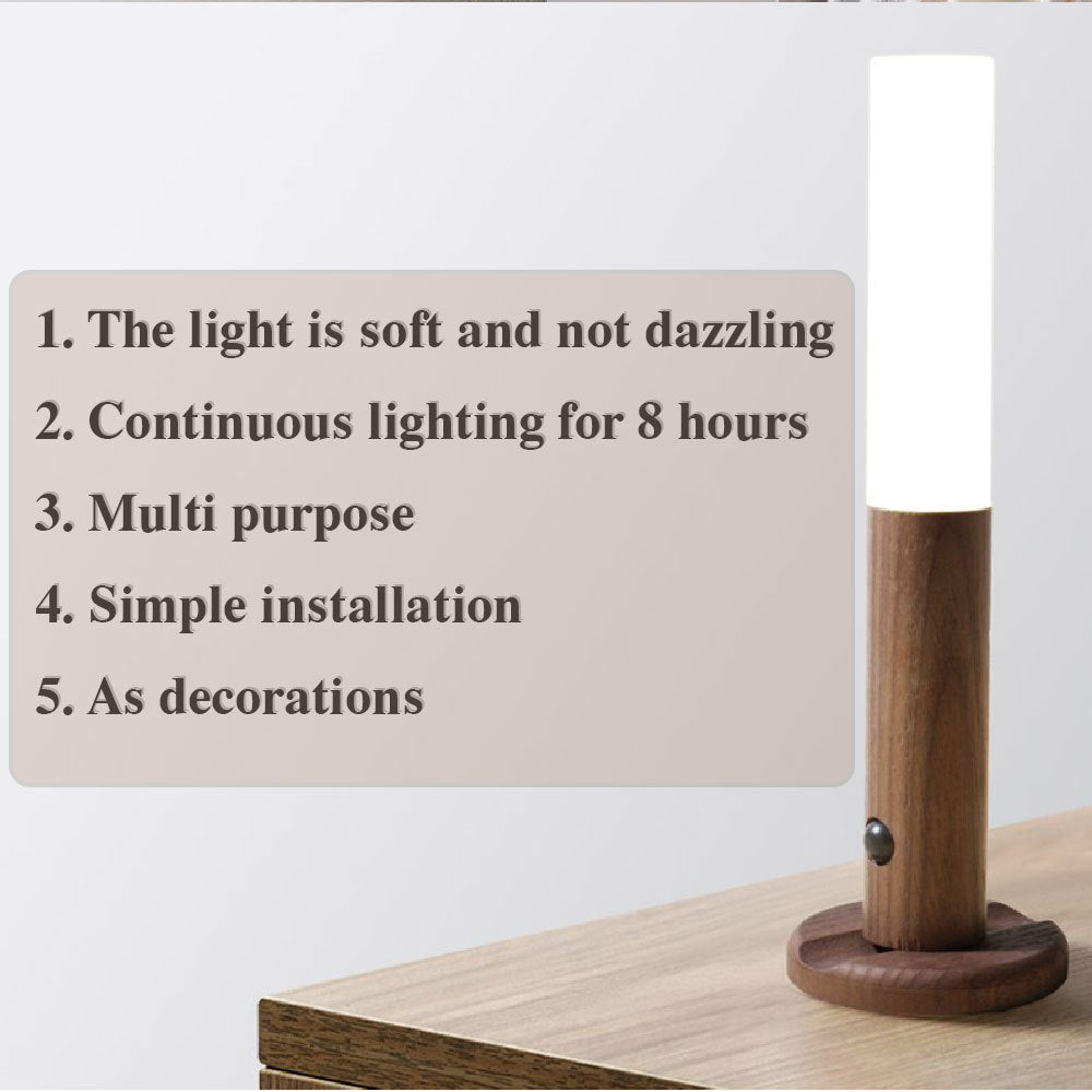 Magnetic Motion Sensor LED Night Light – Wireless USB Rechargeable Lamp for Home & Cabinet