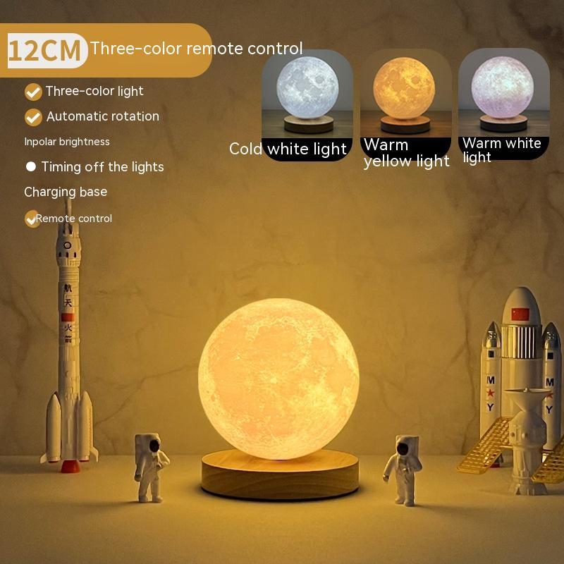 Magnetic Floating 3D Moon Lamp - Levitating LED Night Light with Touch Controlll