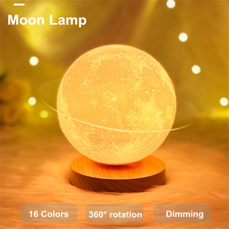 Magnetic Floating 3D Moon Lamp - Levitating LED Night Light with Touch Controlll