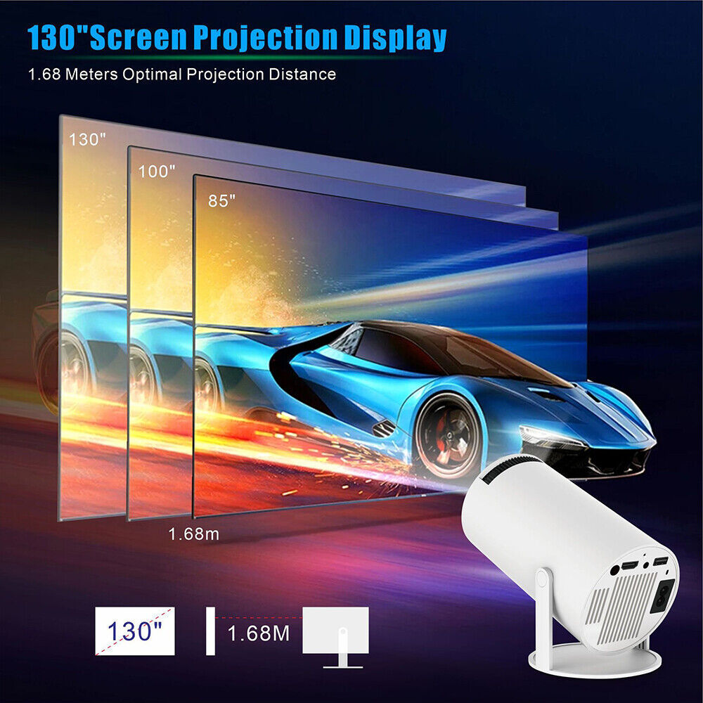 4K Smart Projector WiFi Bluetooth | Home Theater LED Mini Beamer